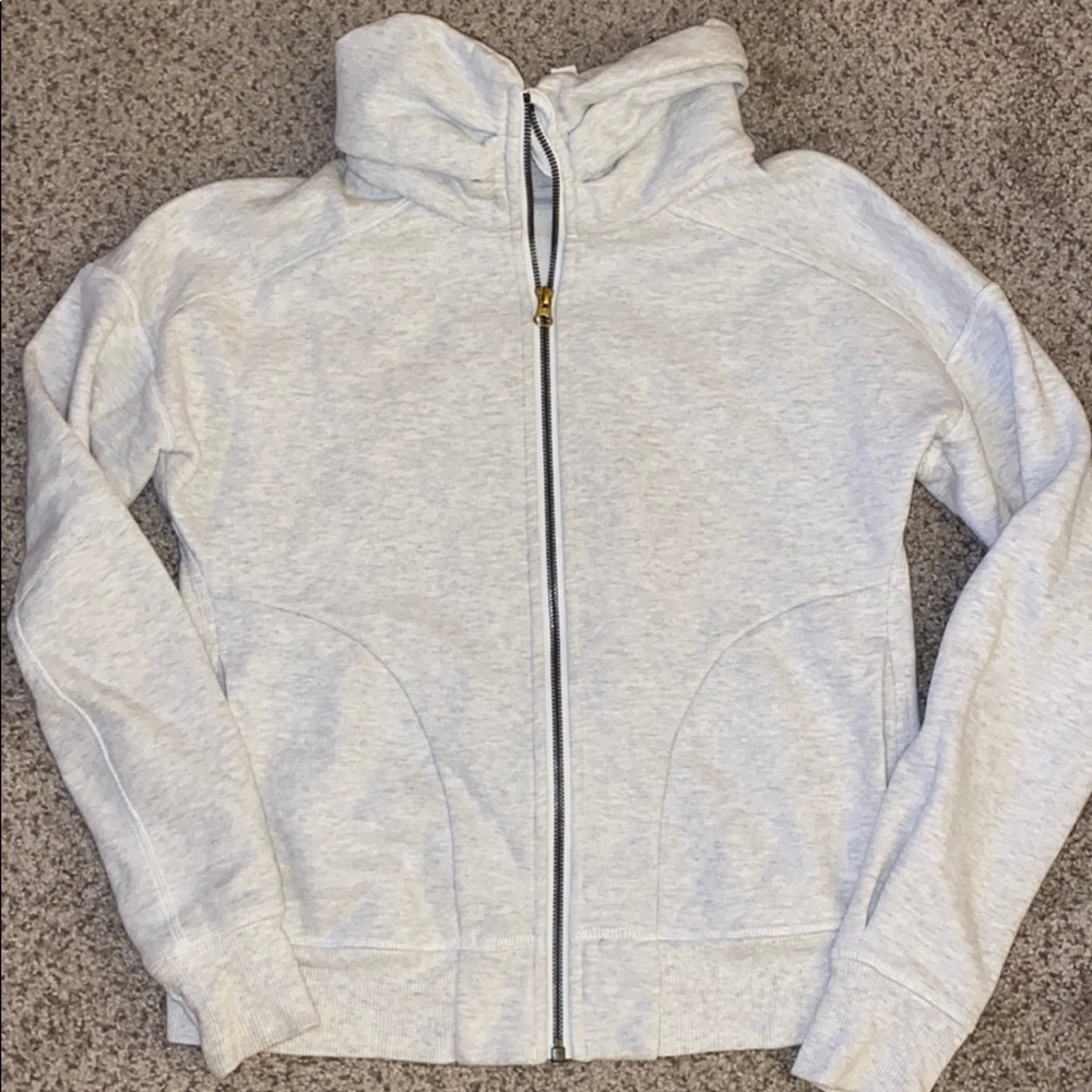 Lululemon Gray Mock Neck ZIP-up Gray size 6